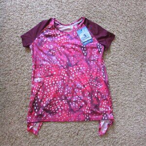 NWT Reel Legends Reel Tech Performance Pink Purple Quick Dry Small Shirt UPF 40
